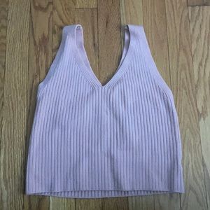 Pink Sweater Tank Top